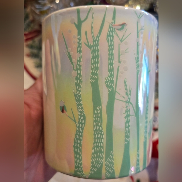 Starbucks 2020 Holiday Christmas Coffee Mug Deer Iridescent Opal 14 oz - Picture 7 of 7